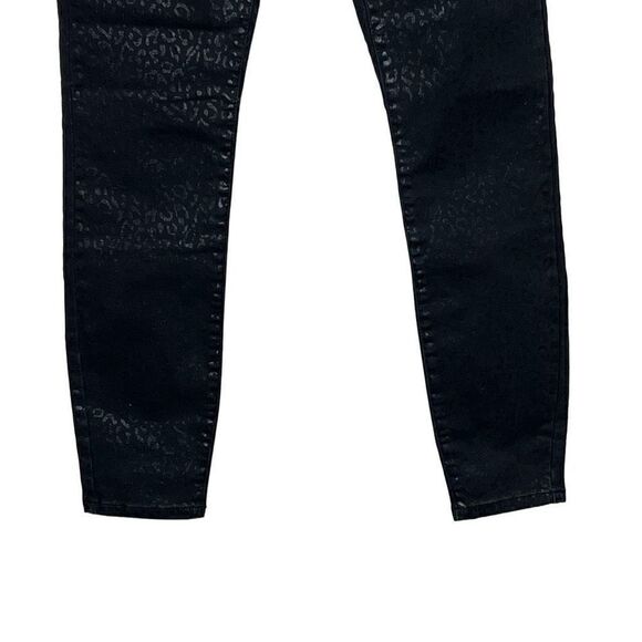 KanCan NWT black leopard print high rise super skinny button fly jeans size 9/28 - Picture 4 of 13
